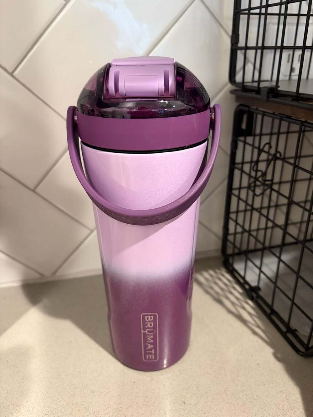 BrüMate ReDeem Tumbler Water Bottle Amethyst Ombre Sparkle